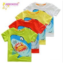 Novo estilo de crianças menino roupas colorido bebê menino t impressão dos desenhos animados criança t-shirt